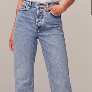Abercrombie + Fitch 27 waist high rise dad jeans. Never worn